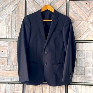 Uniqlo dark navy light writhe wool blazer